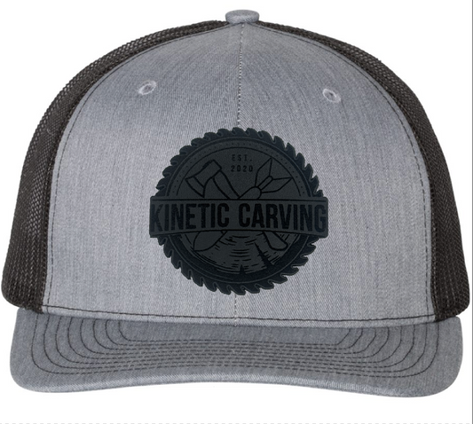 Kinetic Carving Official Logo - Heather Grey/Black Richardson 112