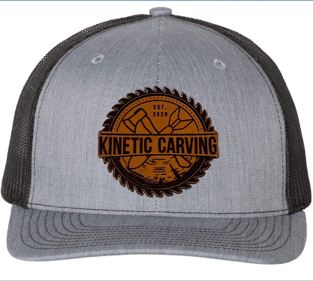 Kinetic Carving Official Logo - Heather Grey/Black Richardson 112