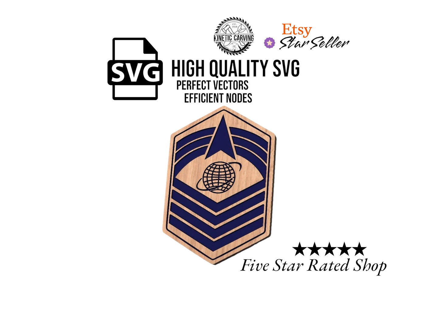 Space Force Enlisted Military Ranks SVG