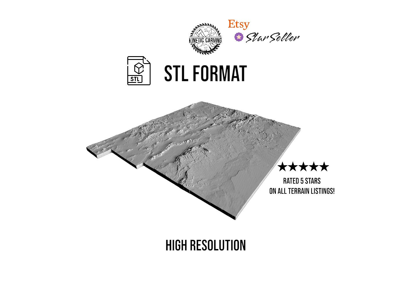 3D STL Terrain Model of New Mexico, USA