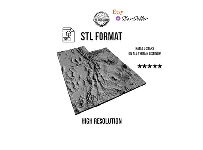 3D STL Terrain Model of Utah, USA