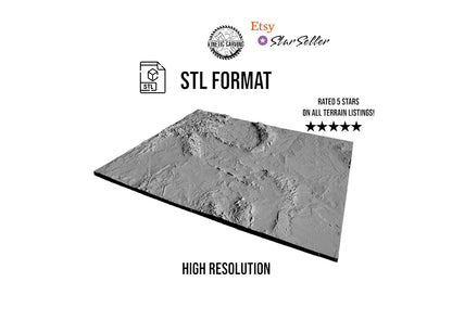 3D STL Terrain Model of Wyoming, USA