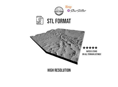 3D STL Terrain Model of Arizona, USA