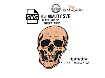 Front Facing Skull SVG File