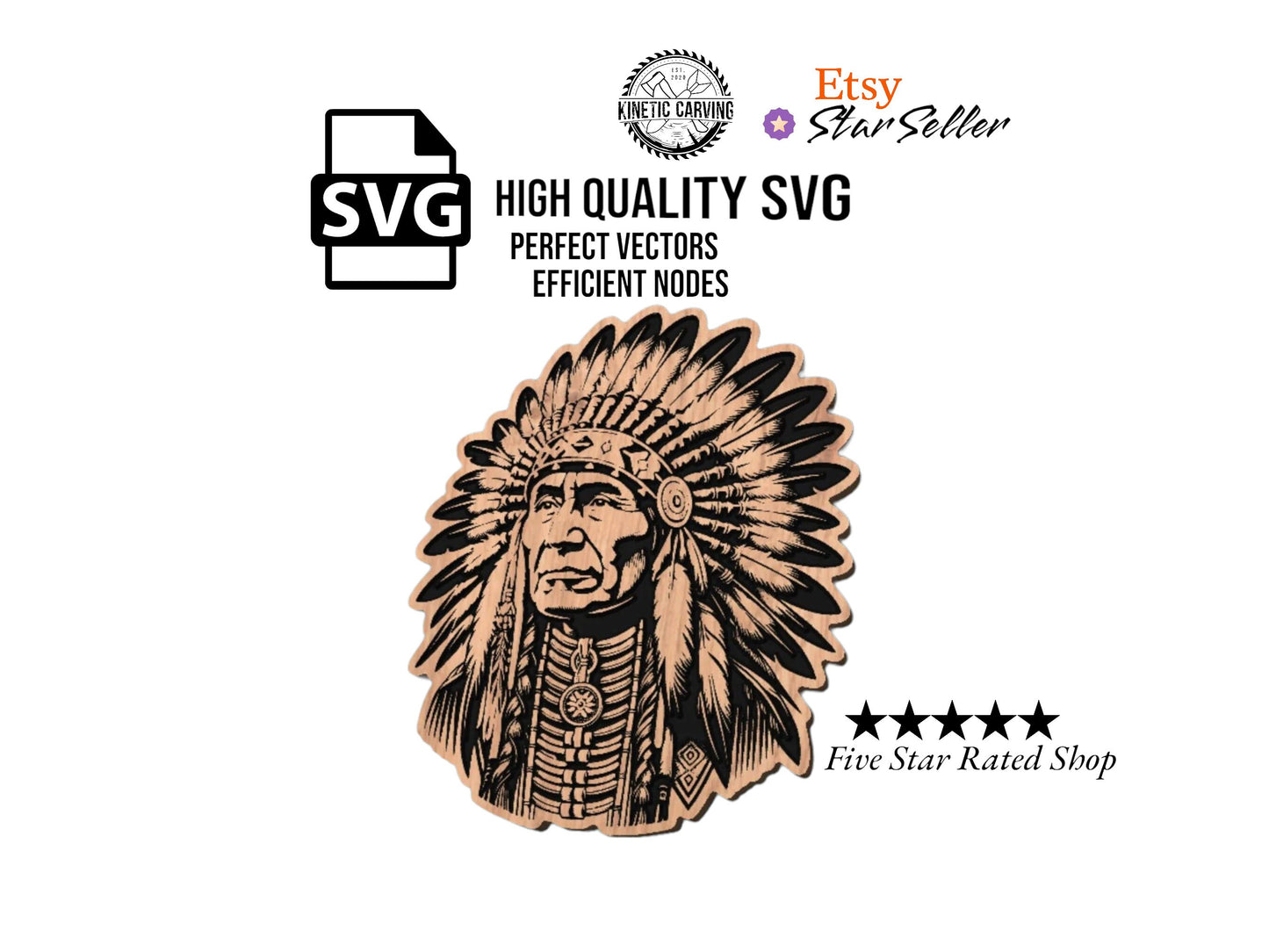 Native American Chief SVG File