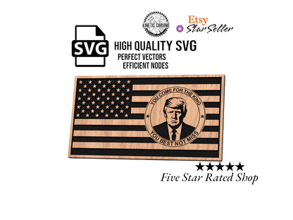 Trump Flag "Best Not Miss" SVG