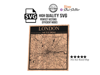 London, England City Map SVG