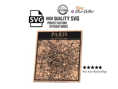 Paris, France City Map SVG