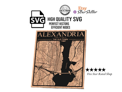 Alexandria, Virginia City Map SVG