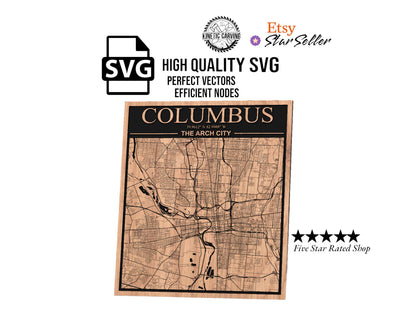 Columbus, Ohio City Map SVG