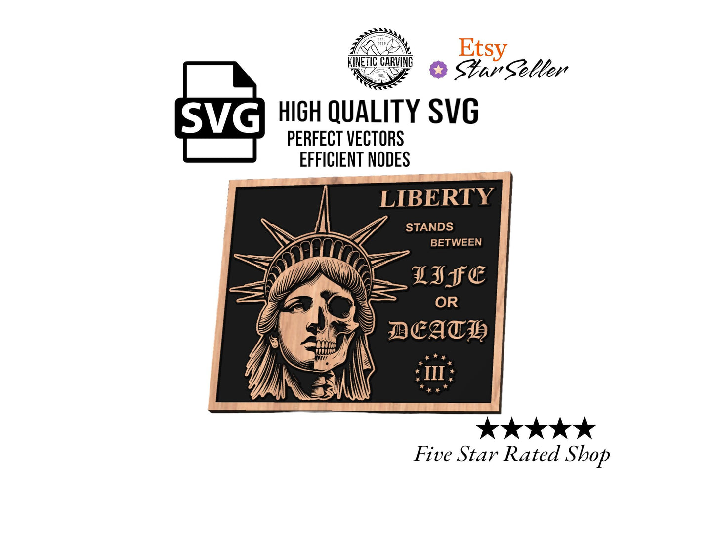 Statue of Liberty - Liberty Or Death Skull SVG