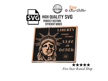 Statue of Liberty - Liberty Or Death Skull SVG