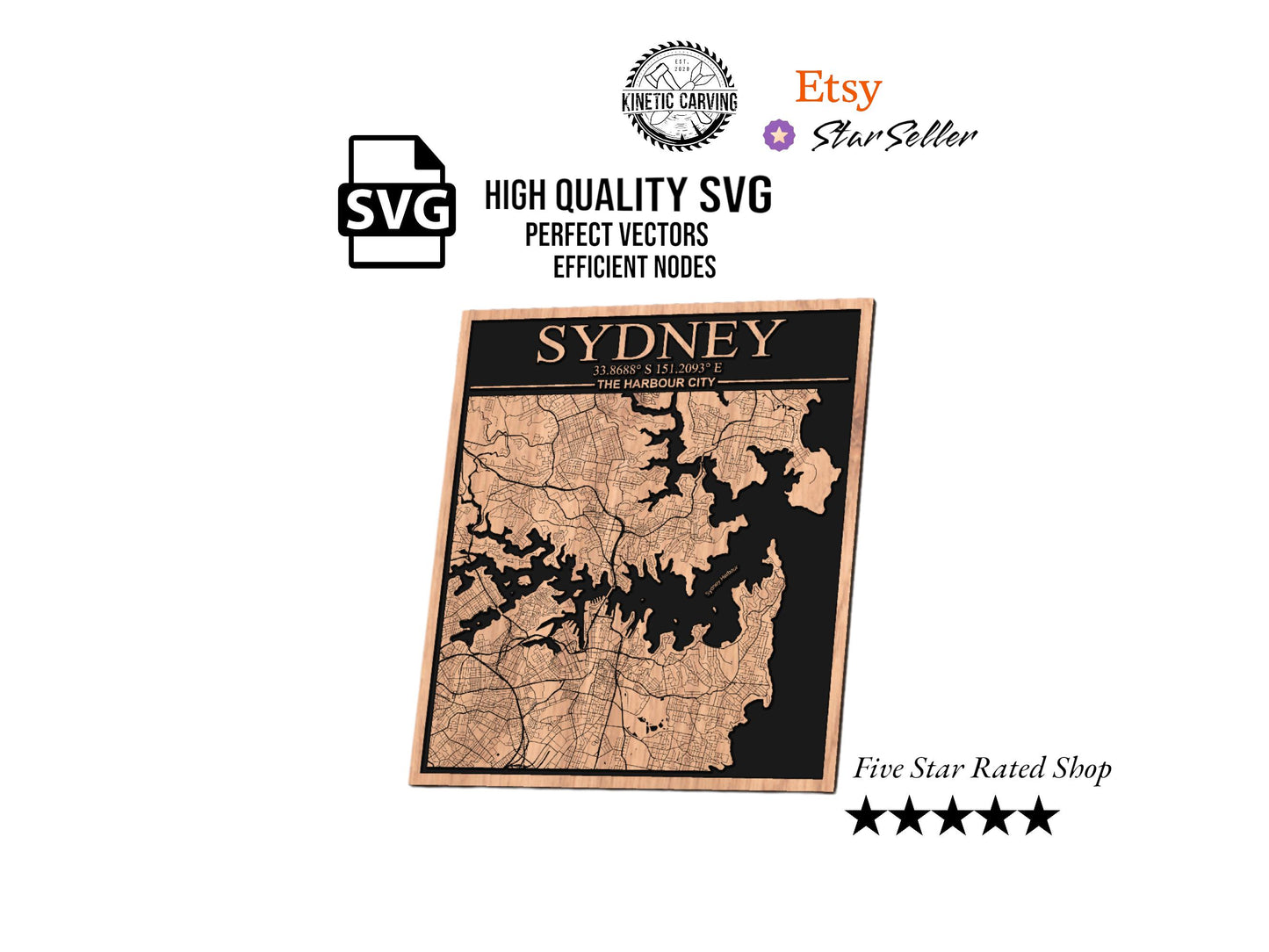 Sydney, Australia City Map SVG File