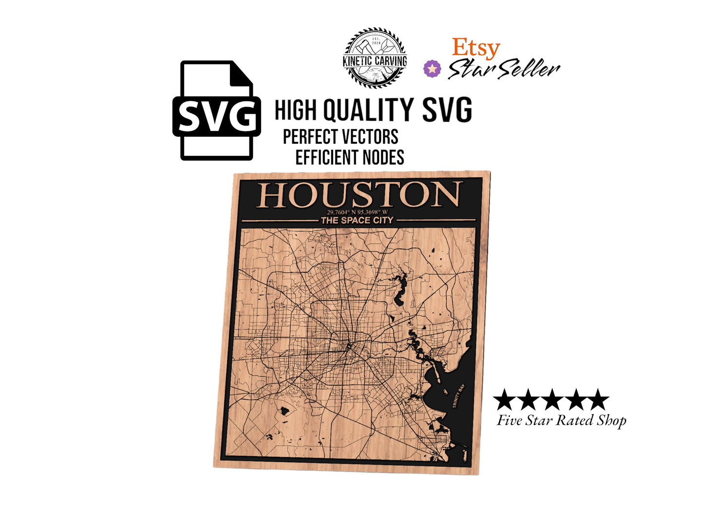 Houston, Texas City Map SVG