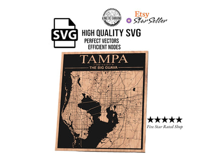 Tampa, Florida City Map SVG