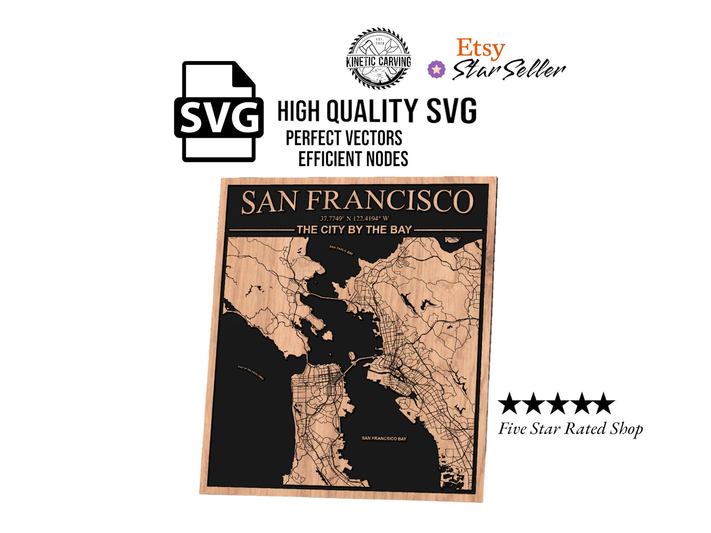 San Francisco, California City Map SVG