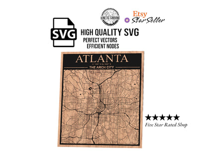 Atlanta, Georgia City Map SVG