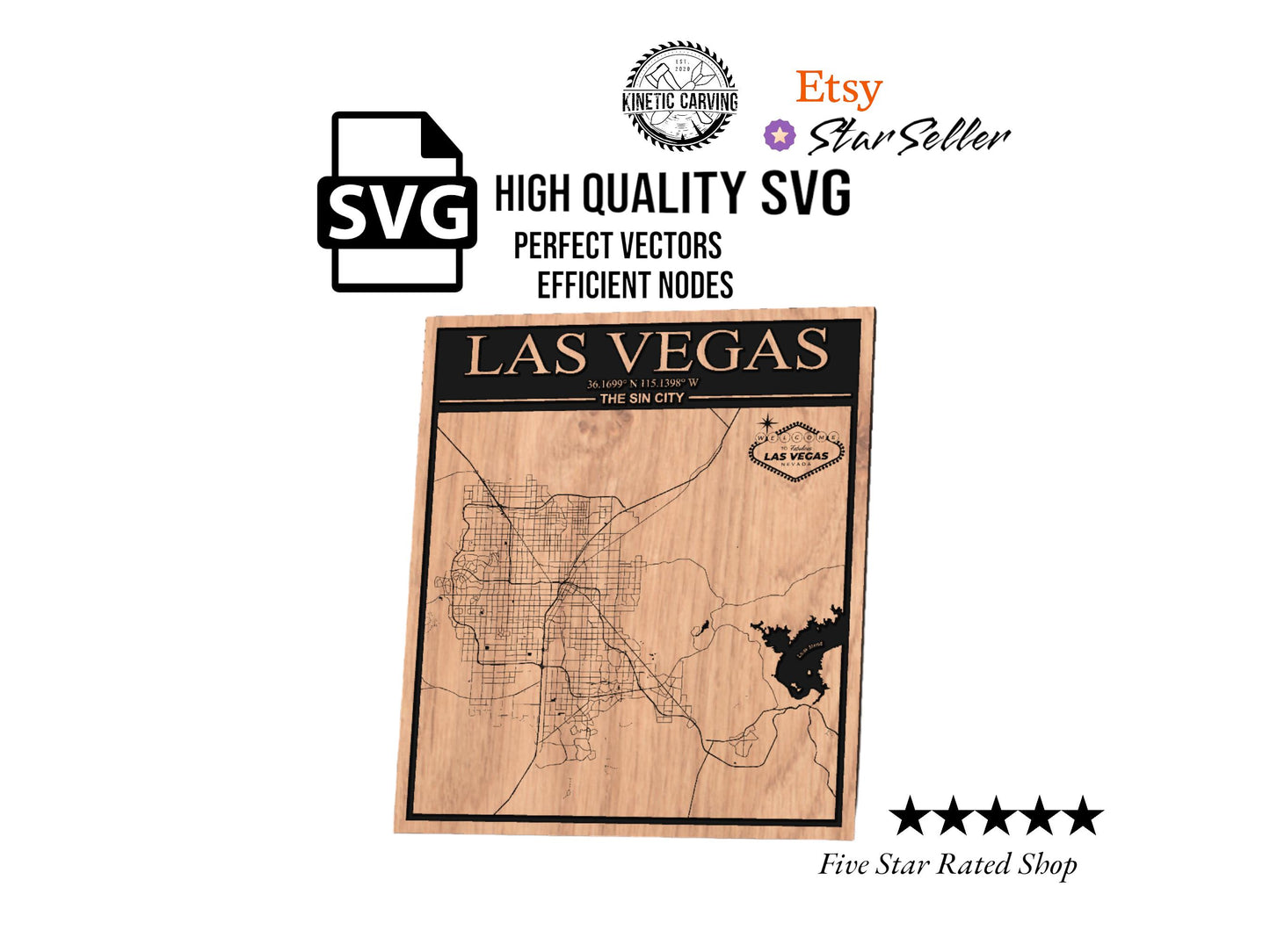 Las Vegas, Nevada City Map SVG