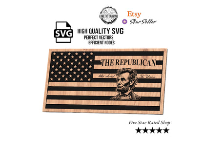 Abraham Lincoln (Saved the Union) Flag SVG